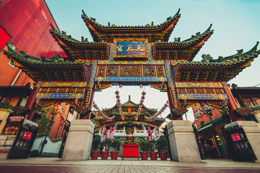 Đền thờ Quan Vũ lớn được đặt tại trung tâm Phố Tàu 