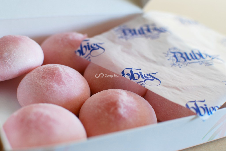 Hình dạng quen thuộc của bánh Mochi