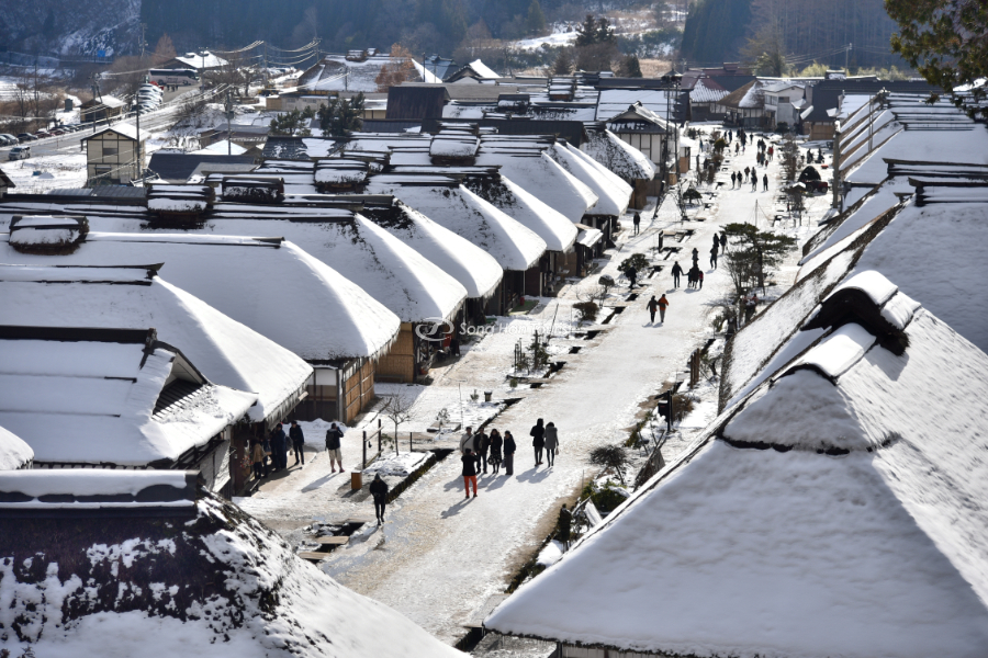 Khu phố cổ ở Fukushima mùa đông