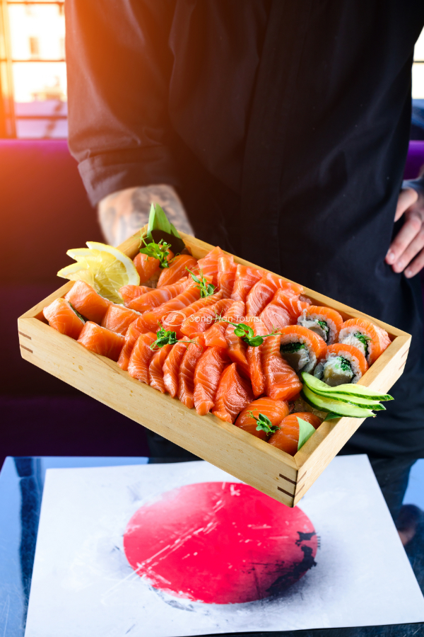 Sashimi cá hồi được yêu thích 