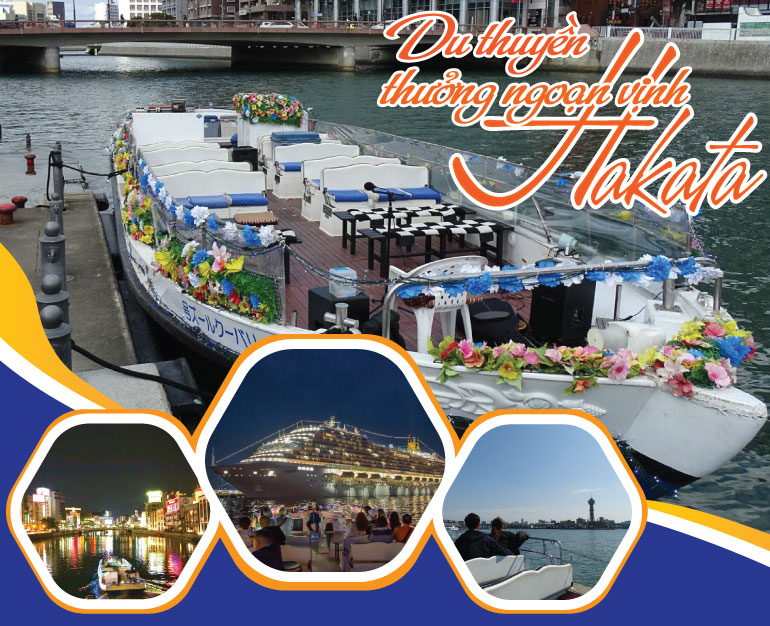 DU LỊCH NHẬT BẢN - DU THUYỀN THƯỞNG NGOẠN THÀNH PHỐ FUKUOKA VỊNH HAKATA