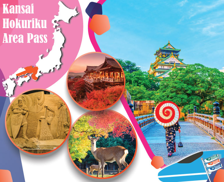 DU LỊCH NHẬT BẢN TỰ TÚC CÙNG VÉ TÀU JR KANSAI HOKURIKU 7 NGÀY