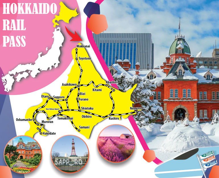 DU LỊCH NHẬT BẢN TỰ TÚC CÙNG VÉ TÀU JR HOKKAIDO RAIL PASS