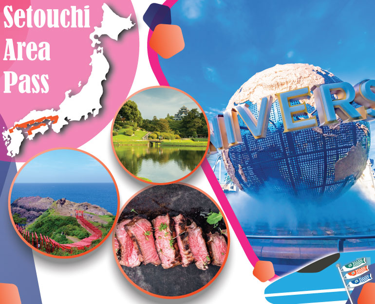 DU LỊCH NHẬT BẢN TỰ TÚC CÙNG VÉ TÀU SETOUCHI AREA PASS 5 NGÀY