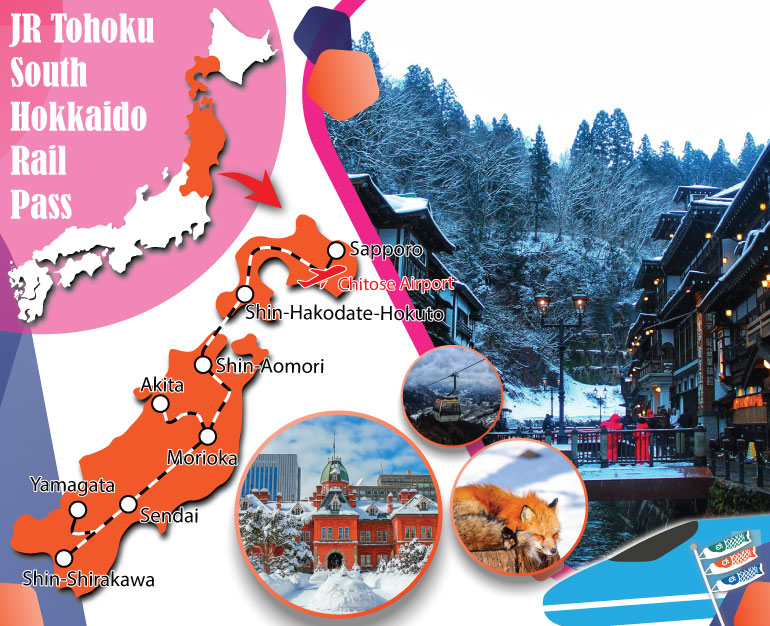 DU LỊCH NHẬT VỚI VÉ TÀU JR TOHOKU-SOUTH HOKKAIDO RAIL PASS
