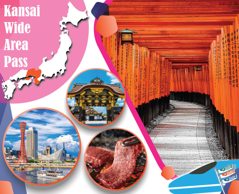 DU LỊCH NHẬT CÙNG VÉ TÀU JR KANSAI WIDE 5 NGÀY