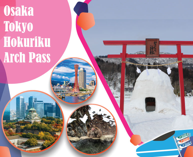 DU LỊCH NHẬT BẢN GIÁ RẺ VỚI VÉ TÀU JR HOKURIKU ARCH PASS 7 NGÀY