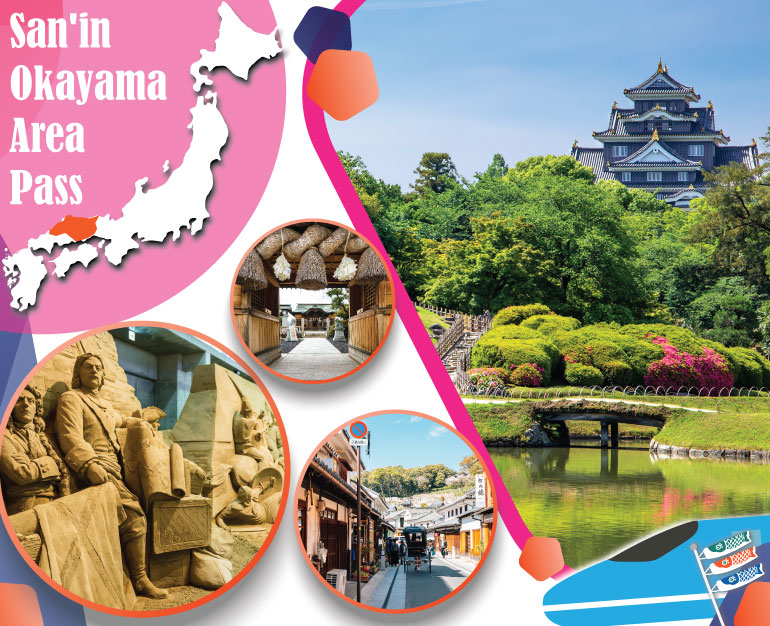 DU LỊCH NHẬT CÙNG VÉ TÀU SAN’IN-OKAYAMA AREA PASS 4 NGÀY